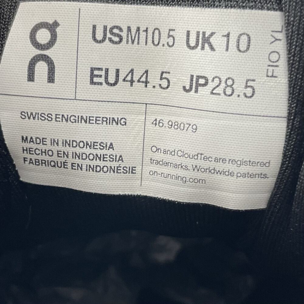 On Cloud Cloudrunner Running Shoes Mens Size 10.5 Iron/Black Athletic Sneakers - Picture 7 of 11